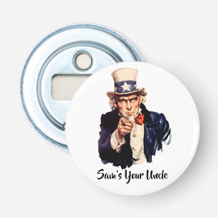 Sam is je oom button flesopener