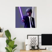 Sam L Jackson met een aansteker Poster (Thuiskantoor)