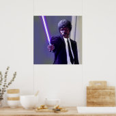Sam L Jackson met een aansteker Poster (Keuken)