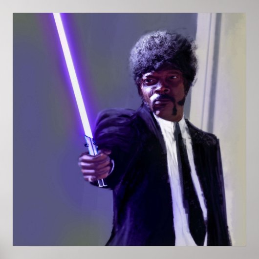 Sam L Jackson met een aansteker Poster (Voorkant)