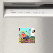 Sam Le Cat Gardening Magnet (Insitu (Vaatwasser))