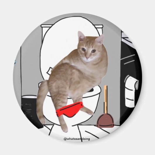 Sam Le Cat Privacy Please Magnet (Voorkant)