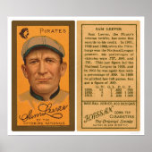 Sam Leever Pirates Baseball 1911 Poster (Voorkant)