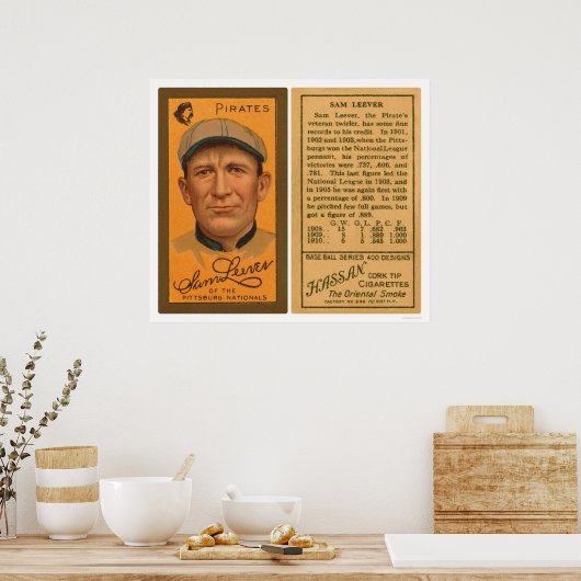 Sam Leever Pirates Baseball 1911 Poster (Keuken)