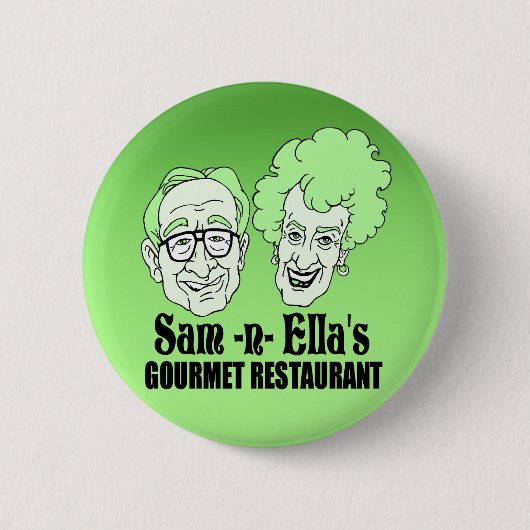 Sam-n-Ella's restaurant Ronde Button 5,7 Cm (Voorkant)
