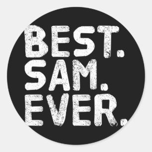 Sam ooit grappige mannen vaders cadeau idee uitvoe ronde sticker