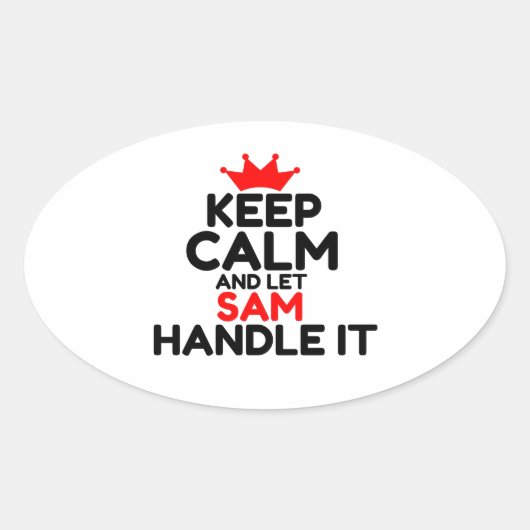 SAM OVALE STICKER (Voorkant)