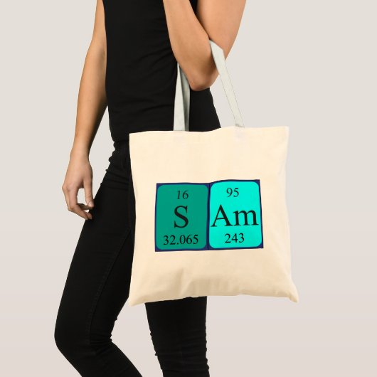 Sam periodieke lijstnaam canvas tas (Voorkant (product))