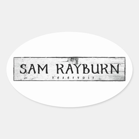 Sam Rayburn Reservoir Ovale Sticker (Voorkant)