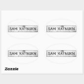 Sam Rayburn Reservoir Ovale Sticker (Vel)