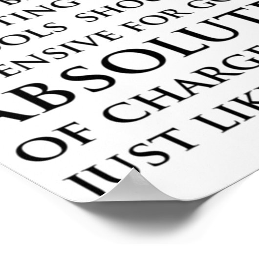 Sam Seaborn Education spreekt het Wing West Poster (Hoek)