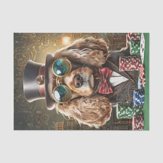 Sam Slick, Cocker Spaniel Pokeren Tissuepapier (Voorkant)