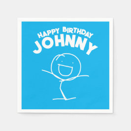 Sam Stickman Verjaardag Papier Servetten