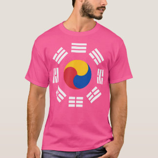 Sam Taegeuk Koreaans symbool driekleurig met trigr T-shirt