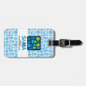 SAMA-Bagagelabel - Mozaïekartels Bagagelabel (Voorkant horizontaal)