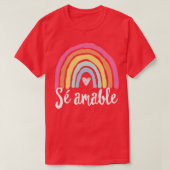 Samable Spaanse tweetalige leraar Be Kind Boho Ra T-shirt (Design voorkant)