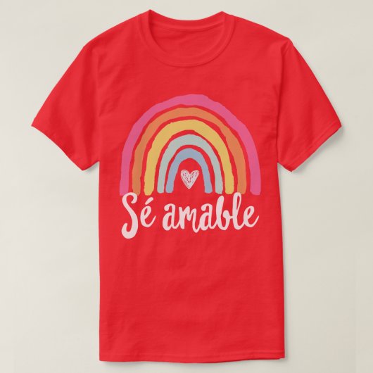 Samable Spaanse tweetalige leraar Be Kind Boho Ra T-shirt (Design voorkant)