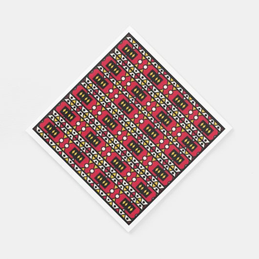 Samakaka (Afrikaanse, Angolese patroon) servetten (Hoek)