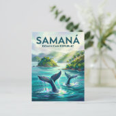 Samaná Dominicaanse Republiek Briefkaart (Staand voorkant)