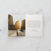 Samantha Bos Groen Traditionele Elegante Bruiloft Bedankkaart (Binnen)