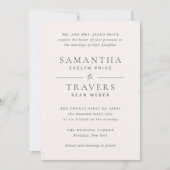 Samantha Bos Groen Traditionele Elegante Bruiloft Kaart (Voorkant)