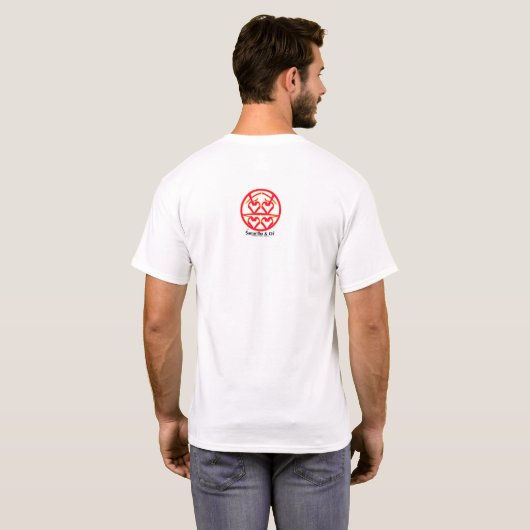 Samantha & Chi bruiloft T-shirt - Klein Logo T-shi (Achterkant volledig)