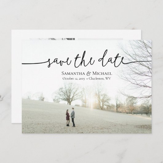 Samantha en Michael Final Invitation Kaart (Voorkant / Achterkant)