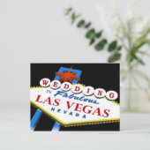 Samantha & Gary 2010 Las Vegas TROUWEN Aankondigingskaart (Staand voorkant)