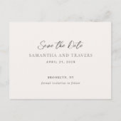 Samantha grijs traditionele elegante bruiloft aankondigingskaart (Voorkant)