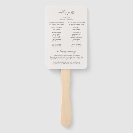 Samantha grijs traditionele elegante bruiloft handwaaier (Achterkant)