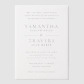 Samantha grijs traditionele elegante bruiloft vellum uitnodigingen (Voorkant)