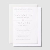 Samantha grijs traditionele elegante bruiloft vellum uitnodigingen (Offset)