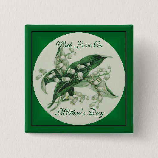 Samantha Lily 1 Vierkante Button 5,1 Cm (Voorkant)