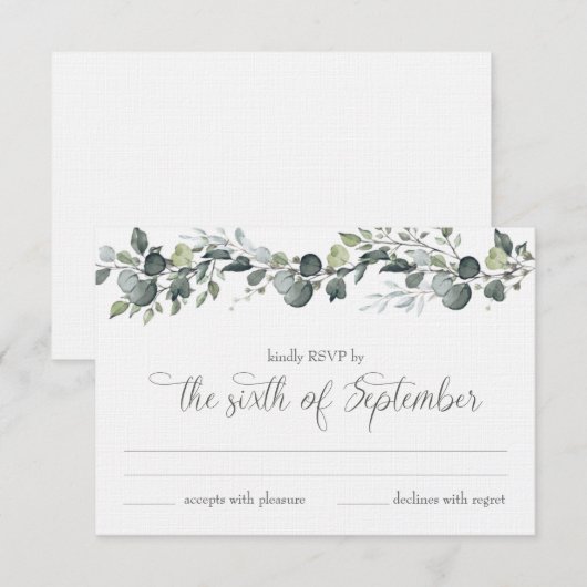 Samantha & Michael RSVP-kaart Kaart (Voorkant / Achterkant)