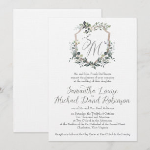 Samantha & Michael Wedding Invitation Kaart