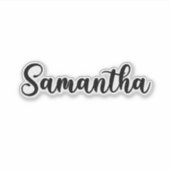Samantha Naam - Handgeschreven kalligrafie Sticker (Voorkant)