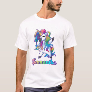 SAMANTHA Naam Persoonlijke Aangepaste Regenboog Ee T-shirt