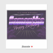 Samantha Name Vorname retro Sticker Geburtstag (Vel)
