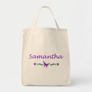 Samantha (Paarse vlinder) Tote Bag