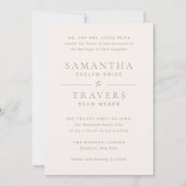 Samantha Tan Traditionele Elegante Bruiloft Kaart (Voorkant)