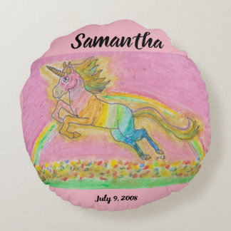 Samantha Unicorn Round Pillow Rond Kussen