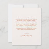 Samantha verbrandde Sinaasappel Traditional Elegan Bedankkaart (Achterkant)