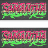 Samantha Vorname Name Graffiti Aufkleber Sticker (Voorkant)