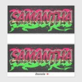Samantha Vorname Name Graffiti Aufkleber Sticker (Vel)