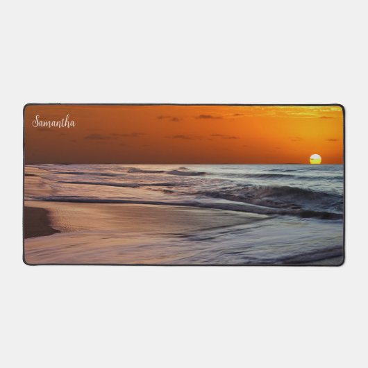 Samantha's Strand Zonsondergang Bureaumat (Voorkant)