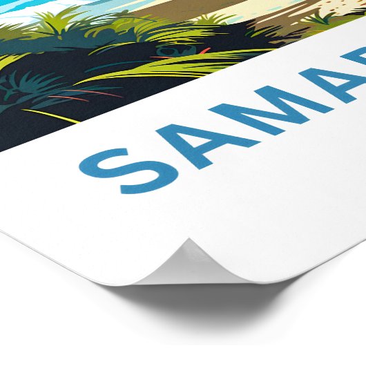 Samara Beach Costa Rica Reisprint Poster (Hoek)