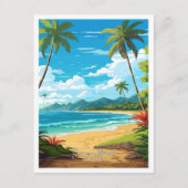 Samara Beach Costa Rica Vintage Reizen Briefkaart (Voorkant)