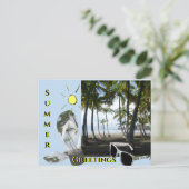 Sámara Beach Summer Greetings Cust. Briefkaart (Staand voorkant)