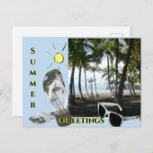 Sámara Beach Summer Greetings Cust. Briefkaart (Voorkant / Achterkant)