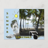 Sámara Beach Summer Greetings Cust. Briefkaart (Voorkant)